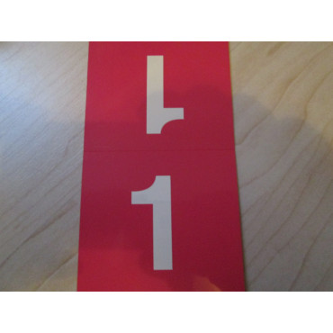 Tischnummern rot 1-16